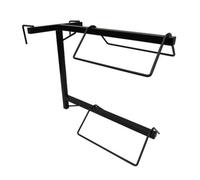 SecureFix Direct Double Hanging Saddle Rack (Horse Portable 2 Tier Stand Tack Holder Equestrian Stalls Metal Black)