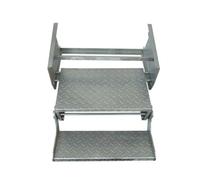 SecureFix Direct Double Slide Out Caravan Step (Galvanised Manual Pull Motorhome Platform Trailer Truck Van)