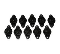 SecureFix Direct Electric Fence Insulators Claw Type X10 (Wood Post Nail On Polywire Polyrope Clips)