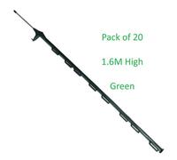 SecureFix Direct Electric Fence Poly Posts 1.6M X 20 (Green Fencing Stake Plastic 1600mm)