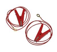 SecureFix Direct Electric Fencing Energiser Power Leads X2 (Electrified Fencing Connector Cable Crocodile Clips)