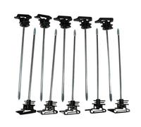 SecureFix Direct Electric Fencing Ribbon Insulators For Wooden Posts X10 (Long Arm Screw In Poly Fence Tape Rope)