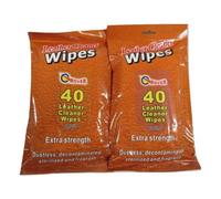 Extra Stength Leather Cleaning Wipes X80 (Sterilised Sofa Car Cleaner)