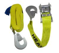 SecureFix Direct Fall Protection Ratchet Strap Twisted Snap Hooks 2T 6M - Pack Of 4 (Flatbed Truck Trailer)