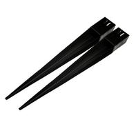 SecureFix Direct Fence Post Spike Wedge Grip Support 3" 75mm - Pack Of 2 (Fencing Shoes Base Holder)