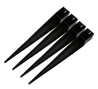 SecureFix Direct Fence Post Spike Wedge Grip Support 3" 75mm - Pack Of 4 (Fencing Shoes Base Holder)