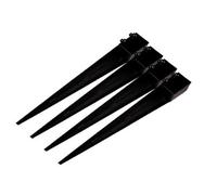 SecureFix Direct Fence Post Support Spike Holders 3" 75mm X4 (Square Bolt Grip Fencing Shoe)