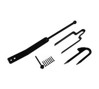 SecureFix Direct Field Gate Spring Fastener Set (Black Staple Latch Catch Fixing Kit)