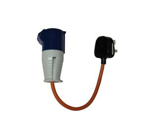 SecureFix Direct Fly Lead Socket Converter 13A Plug To 16A Socket (Cable Caravan Rv Motorhome Adaptor)