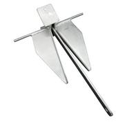 SecureFix Direct Galvanised Cruising Crown Stock Anchor 2.5Kg (Danforth Style Spade Marine Fishing Boat)