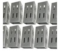 SecureFix Direct Galvanised Fence Post Extender Support Wedge Grip - Pack Of 10 (75mm 3")