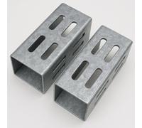 SecureFix Direct Galvanised Fence Post Extender Support Wedge Grip - Pack Of 2 (75mm 3")