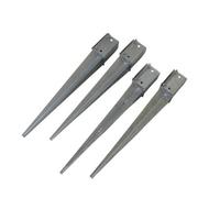 SecureFix Direct Galvanised Fence Post Spike Support 100mm Bolt Grip X4 (Fencing Base Shoe Foot)