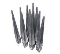 SecureFix Direct Galvanised Fence Post Spike Support 75mm Bolt Grip X10 (Fencing Base Shoe Foot)