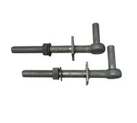 SecureFix Direct Galvanised Field Gate Hook To Bolts 16" With 3/4" Pin X2 (Pair Heavy Duty Fieldgate Hinge Hanger)