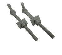 SecureFix Direct Galvanised Field Gate Hook To Bolts X2 11" (Pair Heavy Duty Fieldgate Hinge Hanger)