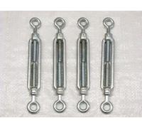 SecureFix Direct Galvanised Forged Straining Screw Eye Eye M12 X4 (Caravan Turnbuckle Open Body)
