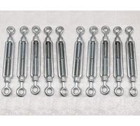 SecureFix Direct Galvanised Forged Straining Screw Eye Eye M8 X10 (Caravan Turnbuckle Open Body)