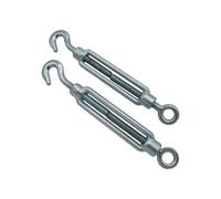 SecureFix Direct Galvanised Forged Straining Screw Hook Eye M6 X2 (Caravan Turnbuckle Open Body)