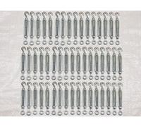 SecureFix Direct Galvanised Forged Straining Screw Hook Eye M8 X50 (Caravan Turnbuckle Open Body)