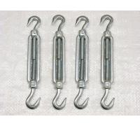 SecureFix Direct Galvanised Forged Straining Screw Hook Hook M16 X4 (Caravan Turnbuckle Open Body)