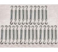 SecureFix Direct Galvanised Forged Straining Screw Hook Hook M24 X25 (Caravan Turnbuckle Open Body)