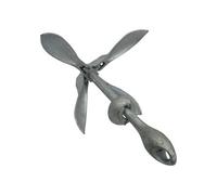SecureFix Direct Galvanised Four Prong Grapnel Anchor 12Kg (Folding River Fishing Boat)