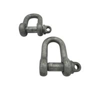 SecureFix Direct Galvanised Large Dee Shackles With Screw Pin 1.5 Ton X2 (1500Kg D High Tensile Lifting Towing)
