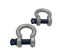 SecureFix Direct Galvanised Lifting Bow Shackle Screw Pin 0.33 Ton X2 (0.33T Towing Rigging 330Kg)