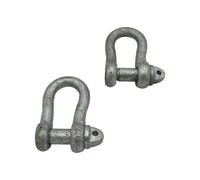 SecureFix Direct Galvanised Lifting Bow Shackle Screw Pin Small 0.2 Ton X2 (0.2T Towing Rigging 200Kg)