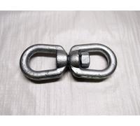 SecureFix Direct Galvanised Standard Double Eye Swivel 12mm (1/2" Chain Rope Marine Anti Tangle Clasp)