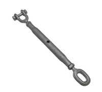 SecureFix Direct Galvanised Straining Rigging Screw Eye Jaw 6mm (1/4") (Closed Body Turnbuckle Wire Rope Tensioner)