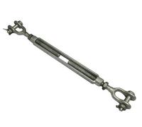 SecureFix Direct Galvanised Turnbuckle Open Body Straining Screw Jaw Jaw (Us Spec Wire Tensioner) 1 X 18"