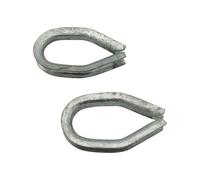 Galvanised Wire Rope Reeving Thimble 12MM X2 (Eyelet Cable Loop Rope Marine)