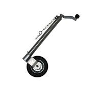 SecureFix Direct Heavy Duty Caravan Jockey Wheel 48mm (Ribbed Trailer Metal Rim Wind Up Handle)