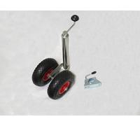 SecureFix Direct Heavy Duty Caravan Jockey Wheel & Clamp 48mm (Double Trailer Wind Up Handle)