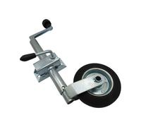 SecureFix Direct Heavy Duty Caravan Jockey Wheel With Clamp 34mm (Trailer Metal Rim Wind Up Handle)