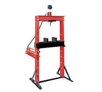 SecureFix Direct Heavy Duty Hydraulic Shop Press 20T (Pressure Gauge Garage H Frame Workshop)
