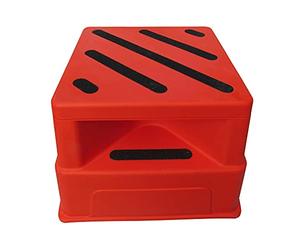 SecureFix Direct Heavy Duty Safety Step Stool 250KG (Grip Non Slip Lightweight Orange Square)
