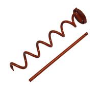 SecureFix Direct Heavy Duty Spiral Ground Anchor Stakes X2 With Tightening Bar (Dog Tie Down Spikes Orange)
