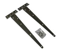 SecureFix Direct Heavy Duty T Hinges Stainless Steel 12" (Gate Door Shed Barn Cabinet T-Strap Pair)