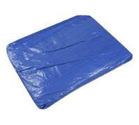 SecureFix Direct Heavy Duty Tarpaulin Ground Sheet 3.6M X 5.4M (Waterproof Cover Tarp Eyelets Blue)