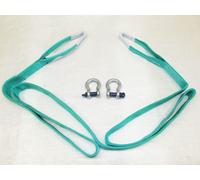 SecureFix Direct Heavy Duty Tow Strap 6 Ton 4 Metre With Shackles (6T 4M Recovery Towing Strop)