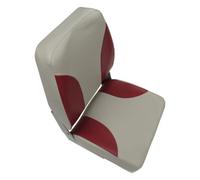 SecureFix Direct High Back Folding Boat Seat Red Grey (Fishing Yacht Upholstery Replacement)