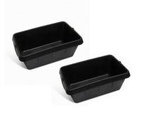 SecureFix Direct Horse Feeding Tub Rubber Trough 30L X2 (Equestrian Feed Animal Water Bucket)