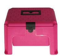 SecureFix Direct Horse Grooming Large Tack Box Pink (Equestrian Step Up Storage Case)