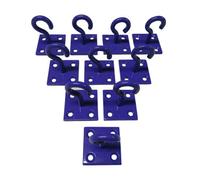 SecureFix Direct Horse Tie Hook On Plates Purple - Pack Of 10 (Rope Chain Tether Stable Anchor)