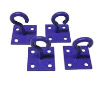 SecureFix Direct Horse Tie Hook On Plates Purple - Pack Of 4 (Rope Chain Tether Stable Anchor)