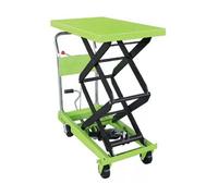 SecureFix Direct Hydraulic Scissor Lift Table Green 350Kg (Manual Lifting Mobile Work Platform Cart Trolley)