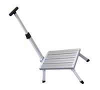 SecureFix Direct Large Aluminium Single Folding Step With Handrail (Caravan Motorhome Collapsible Foldable Platform)